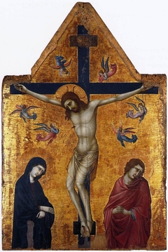 The Crucifixion with the Virgin, Saint John and Angels by Ugolino di Nerio