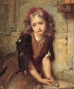 The dead goldfinch ("All that was left to love") by George Elgar Hicks