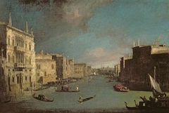 The Grand Canal, Venice, Looking North East from the Palazzo Balbi to the Rialto Bridge by Canaletto