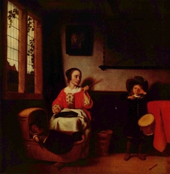 The naughty Drummer by Nicolaes Maes