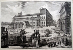 THE PIAZZA DEL QUIRINALE WITH THE STATUES OF THE HORSE-TAMERS SEEN FROM THE BACK
