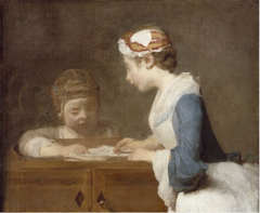 The Schoolmistress by Jean-Baptiste-Siméon Chardin