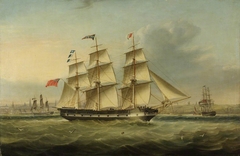 The ship Sir Walter Scott arriving in New York, 1832 by Joseph Heard