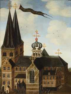 The Sint Salvatorkerk or Oudmunsterkerk in Utrecht by Anoniem Noord-Nederlands
