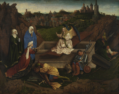 The three Marys at the Tomb by Jan van Eyck