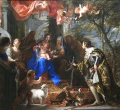 The Virgin and Child adored by Saint Louis, King of France by Claudio Coello