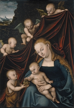 The Virgin and the Child, Saint John and Angels