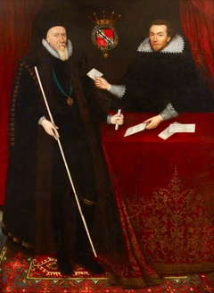 Thomas Sackville, 1st Earl of Dorset (1536-1608) being presented with Petitions by his Secretary by Anonymous
