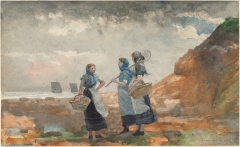 Three Fisher Girls, Tynemouth by Winslow Homer