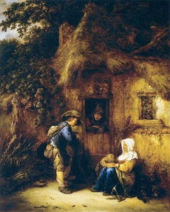 Traveller at a Cottage Door