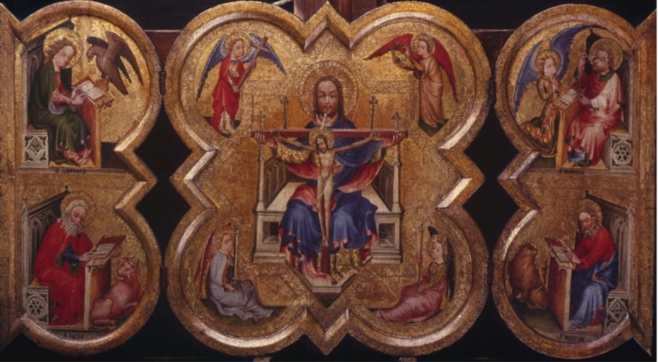 Triptych with the Holy Trinity and Four Evangelists