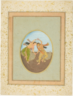 Two Girls Performing Kathak by Mughal