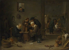 Two Men playing Cards in the Kitchen of an Inn by David Teniers the Younger