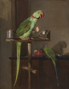 Two Parakeets by Friedrich Wilhelm Keyl