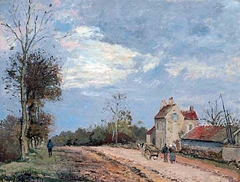 La Maison de monsieur Musy, route de Marly, Louveciennes by Camille Pissarro