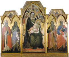 Trittico della Madonna in Trono e Santi by Spinello Aretino
