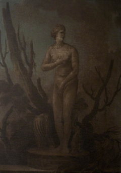 Venus de' Medici (Grisaille Paintings of Classical Statuary: a set of eight reproductions of celebrated antiques with the addition of niches, pedestals, classical masonry, trees, etc.)