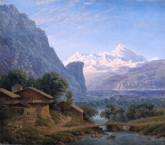 View of Mont Blanc by Karl Friedrich Schinkel