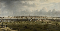 View of the city and the roads of Antwerp from the 'Vlaams Hoofd' by Jan Baptist Bonnecroy