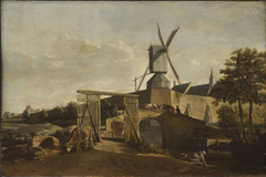 View of the Ramparts of Haarlem with the Pinkmolen by Gerrit Adriaenszoon Berckheyde