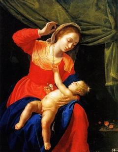 Virgin and Child with a Rosary by Artemisia Gentileschi