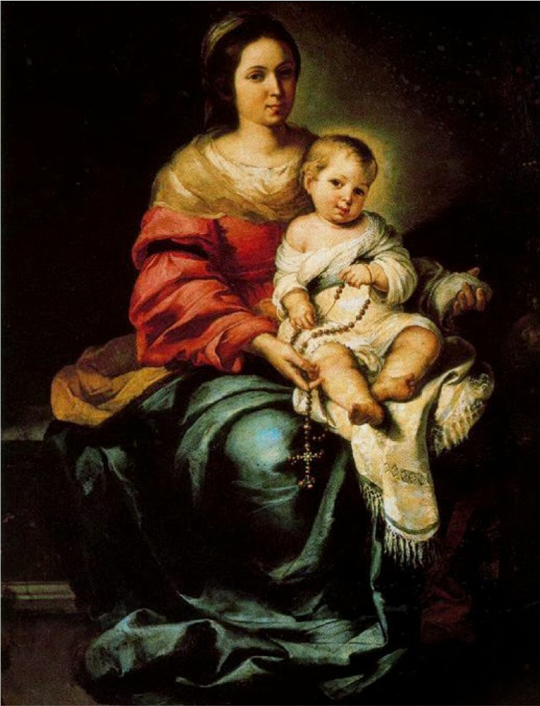 Virgin and Child, with rosary
