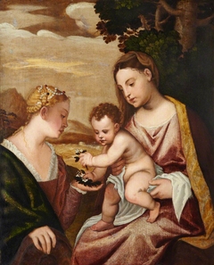 Virgin and Child with Saint Catherine by Anonymous