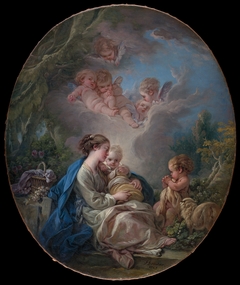 Virgin and Child with the Young Saint John the Baptist and Angels by François Boucher