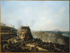 Visite de l'empereur Napoléon III et de l'impératrice Eugénie sur le chantier des travaux d'arasement de la colline de Chaillot by Anonymous
