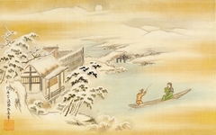 Wang Ziyou in Boat on a Snowy Night by Kanō Yasunobu