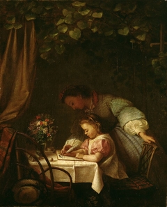 Woman teaching a Child to Read