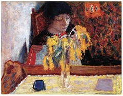 Woman with Mimosa by Pierre Bonnard