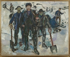 Workers in Snow