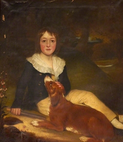 A Boy with a Spaniel (possibly Henry Wyndham [1790-1860]) by possibly Thomas Phillips