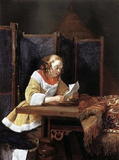 A Lady Reading a Letter by Gerard ter Borch