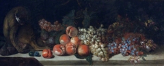 A Monkey on a Table with Some Fruit by Anonymous