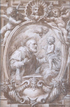 A Saint being received into Heaven by Flemish School