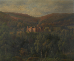 A view of Schloss Waldleiningen by August Becker