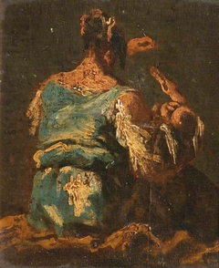 A Woman holding a Child by style of Alessandro Magnasco