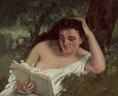 A Young Woman Reading by Gustave Courbet