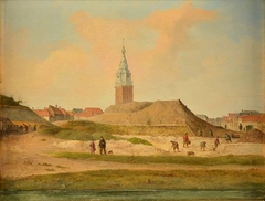 Afbraak van de stadsmuur in Nijmegen by Rudolphus Lauwerier