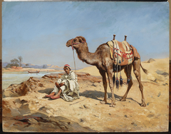 Arab in the desert by Tadeusz Ajdukiewicz