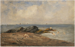 Bathers near Rocks by Nathaniel Hone the Younger
