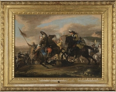 Battle Scene (one of a pair) by Johann Philipp Lemke