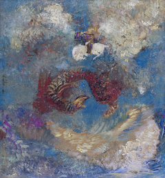 Battle with the dragon by Odilon Redon