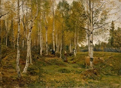 Birch Trees in Autumn by Gerhard Munthe