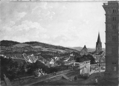 Blick von Schloss Aschaffenburg auf die Stadt gegen Norden (Aschaffenburger Zyklus) by Ferdinand Kobell