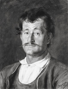 Brustbild eines Tiroler Bauern by Franz Defregger