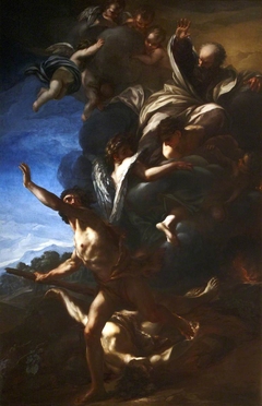 Cain fleeing from the Sight of God after the Death of Abel