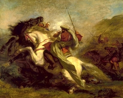 Collision of Moorish Horsemen by Eugène Delacroix